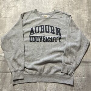 Auburn Tigers Sweatshirt Mens M Blue Heather MV Sport Pro-Weave NCAA